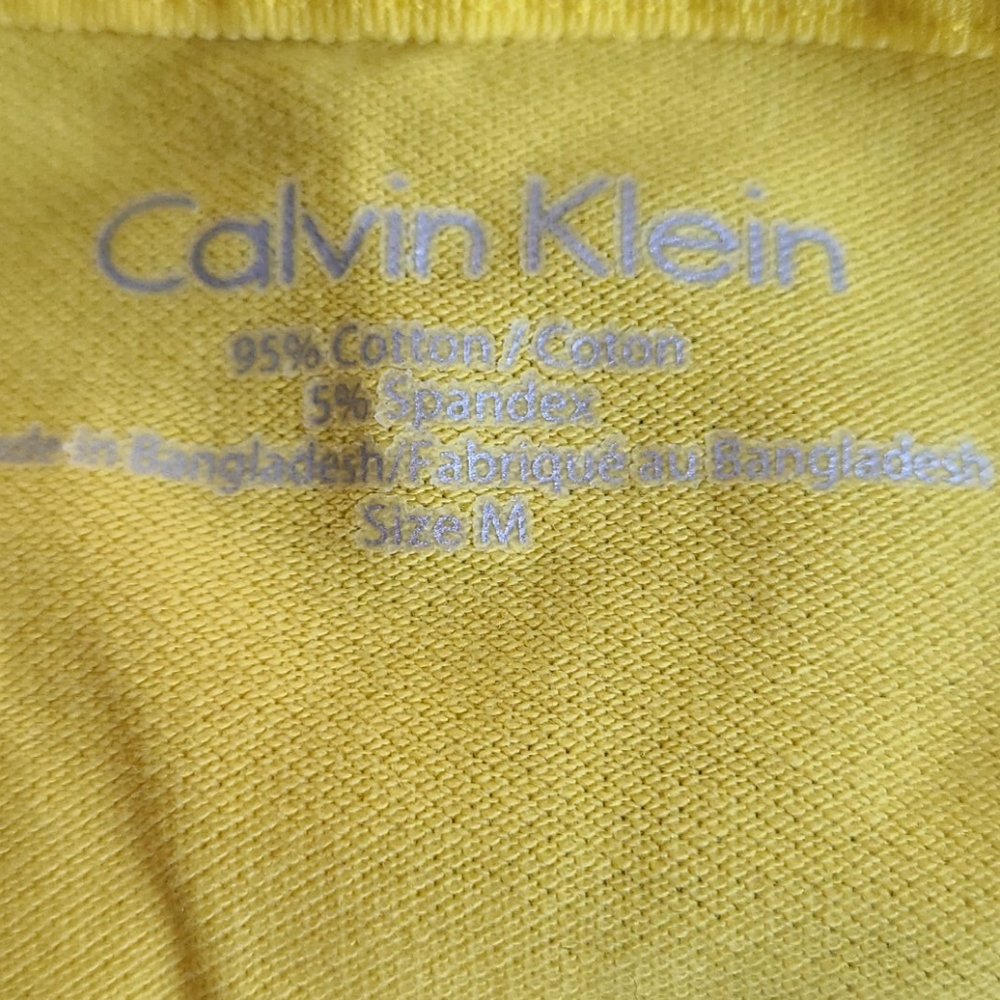 EUC Calvin Klein Yellow Shirt Sz M - Picture 4 of 4